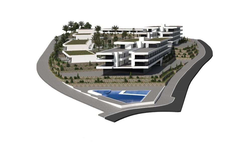 Vista del proyecto de apartahotel proyectado en Los Arenales del Sol de Elche.