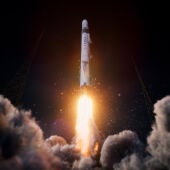 Imagen simulada del cohete 'Miura 5' de la compañía PLD Space de Elche