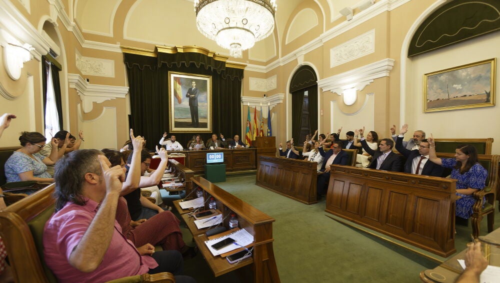 Imagen de archivo de un Pleno en el Ayuntamiento de Castellón
