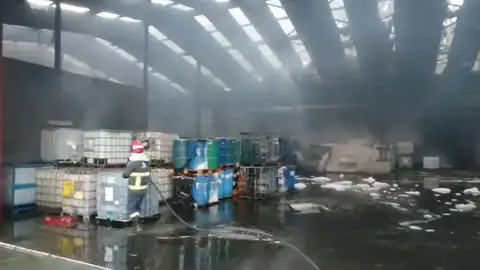 Incendio en una planta de Cogersa Incendio en una planta de Cogersa