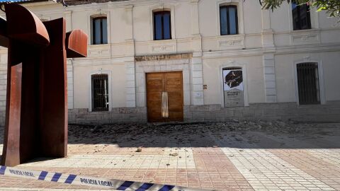 Numerosos cascotes han caído al suelo en el Museo de la Merced