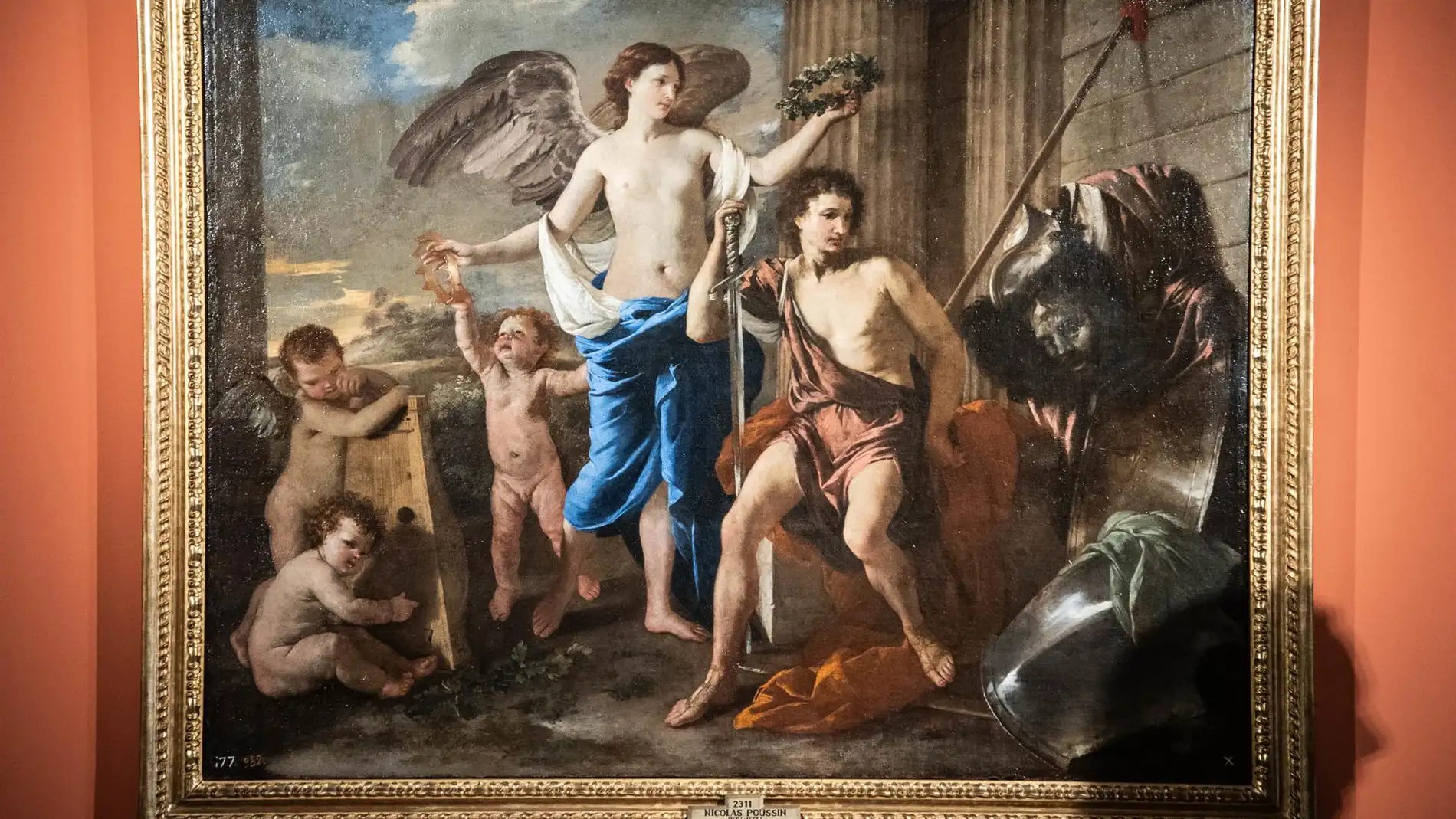 'El triunfo de David' de Nicolás Poussin se expone hasta el 19 de mayo en el Museo de Arte Romano de Mérida cedido por El Prado
