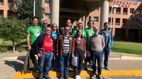Acto de presentación de la huelga educativa del veintitrés de mayo en la Comunitat Valenciana
