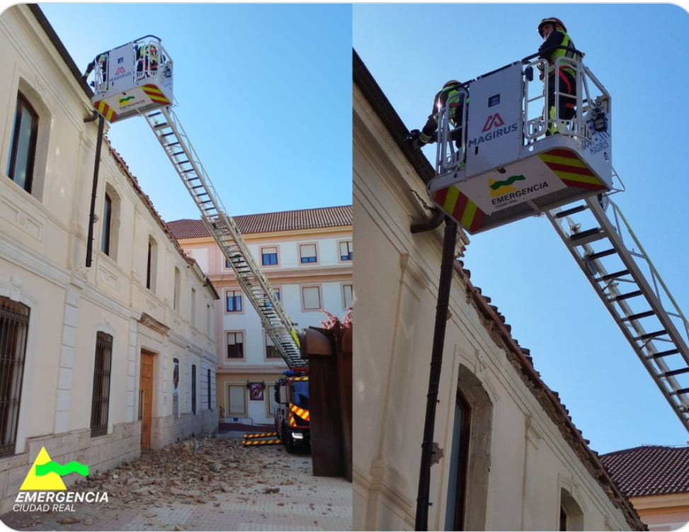 Se derrumba parte de la Cornisa del Museo de la Merced de Ciudad Real Se derrumba parte de la Cornisa del Museo de la Merced de Ciudad Real
