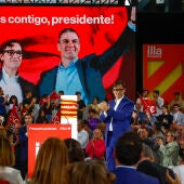 Salvador Illa durante el inicio de la campaña electoral en Cataluña