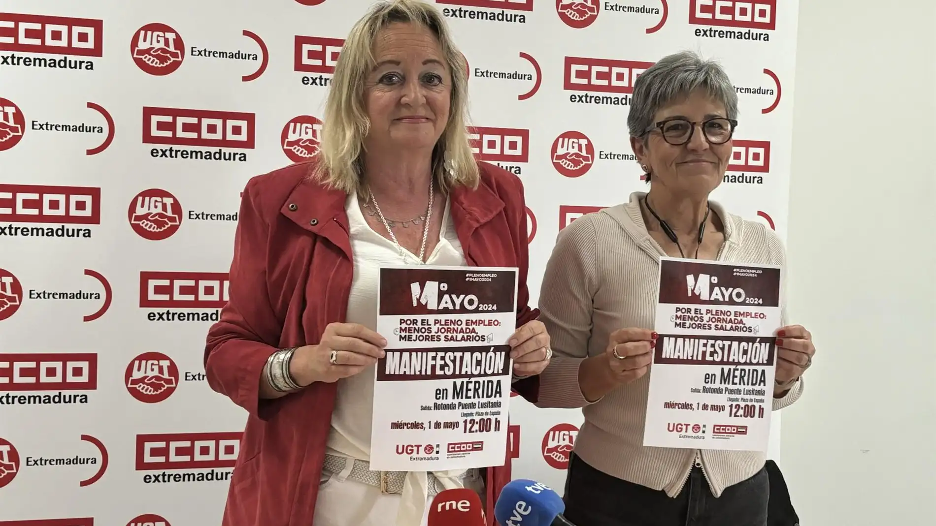 CCOO y UGT Extremadura presentan la manifestación por el Día Internacional de los Trabajadores 