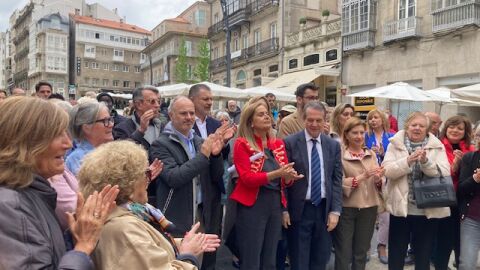 Concentración de apoyo a Pedro Sánchez en Vigo