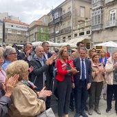 Concentración de apoyo a Pedro Sánchez en Vigo Concentración de apoyo a Pedro Sánchez en Vigo