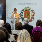 La consejera de Políticas Sociales, Marián Orós, durante la presentación del II Plan de Infancia y Adolescencia