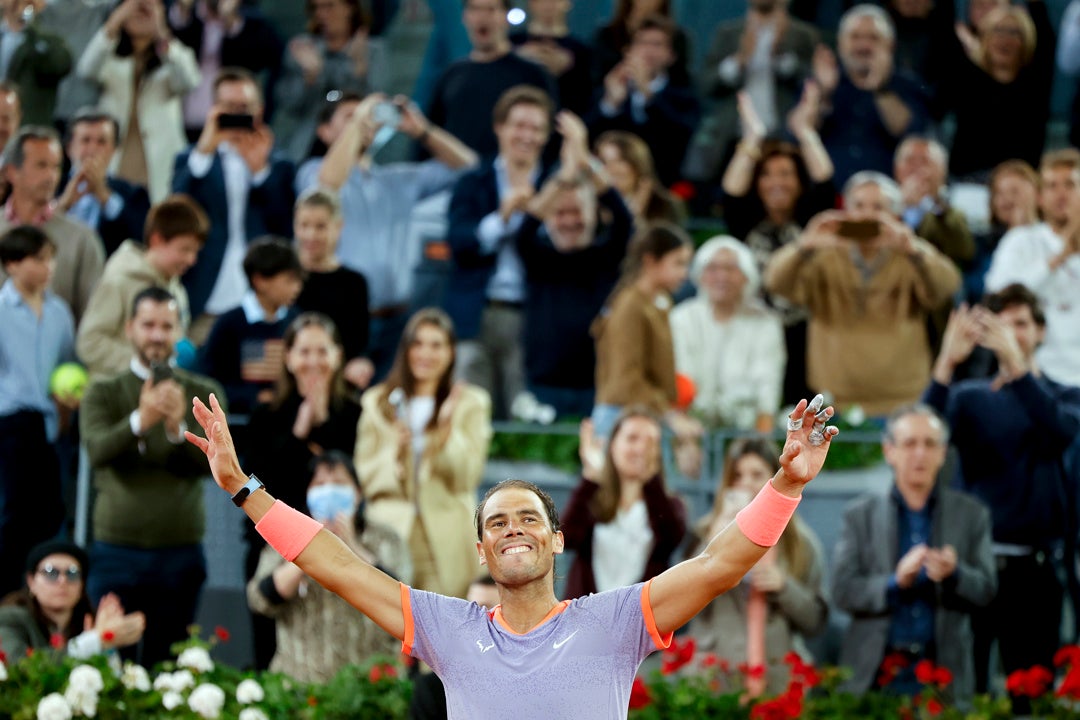 Nadal alarga su estancia en Madrid tras vencer a De Miñaur Nadal alarga su estancia en Madrid tras vencer a De Miñaur