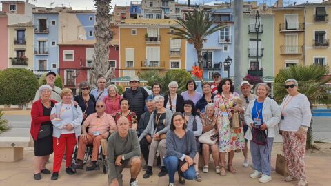 Uno de los grupos en la visita a Villajoyosa Uno de los grupos en la visita a Villajoyosa
