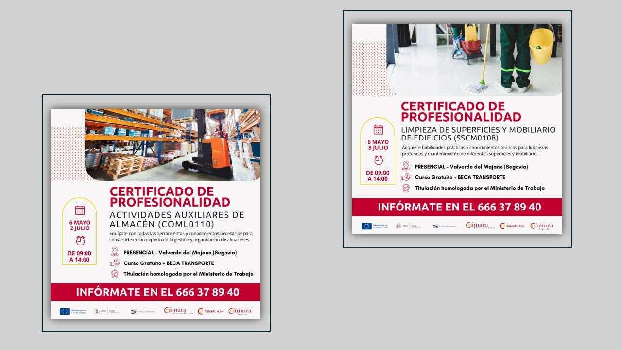 Los mayores de 45 y los menores de 29 centran una importante oferta formativa desde la Cámara de Comercio Los mayores de 45 y los menores de 29 centran una importante oferta formativa desde la Cámara de Comercio