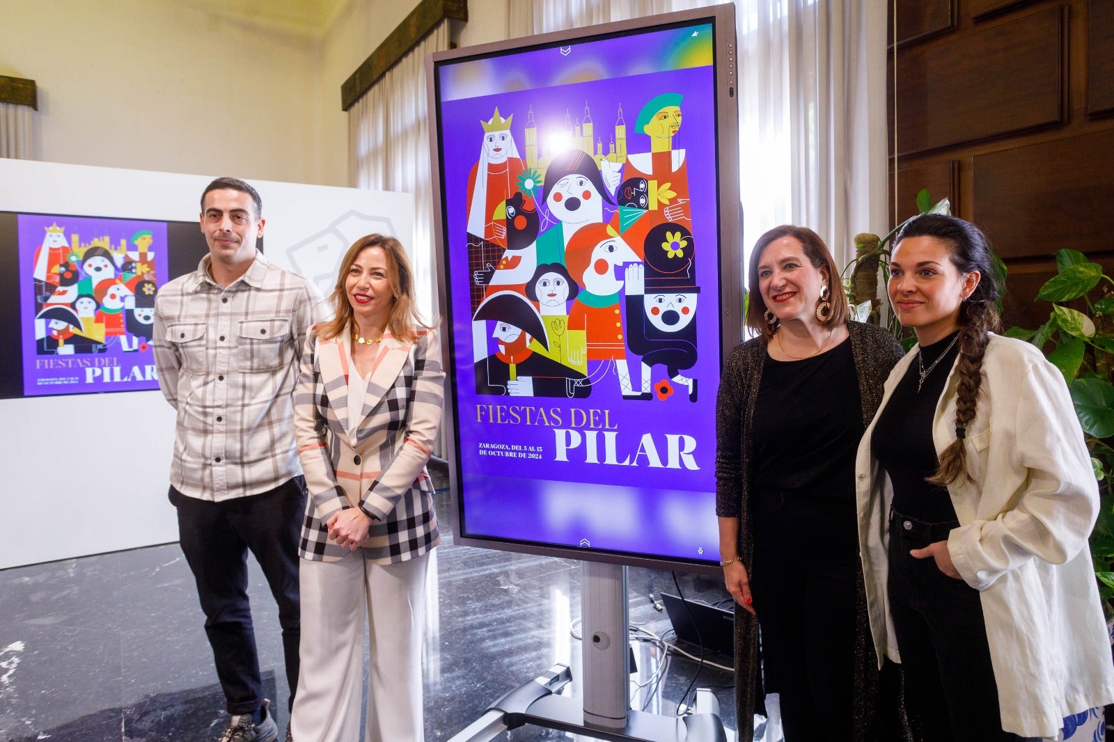 “Gigantes y Cabezudos”, cartel anunciador de las fiestas del Pilar 2024 en Zaragoza “Gigantes y Cabezudos”, cartel anunciador de las fiestas del Pilar 2024 en Zaragoza