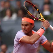 Rafa Nadal durante su partido ante Cachín Rafa Nadal durante su partido ante Cachín