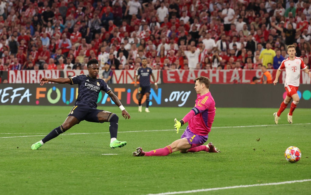 Vinicius marca el 0-1 ante el Bayern Vinicius marca el 0-1 ante el Bayern