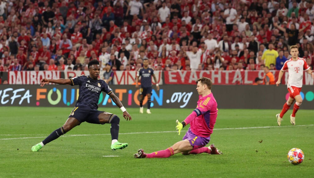 Vinicius marca el 0-1 ante el Bayern