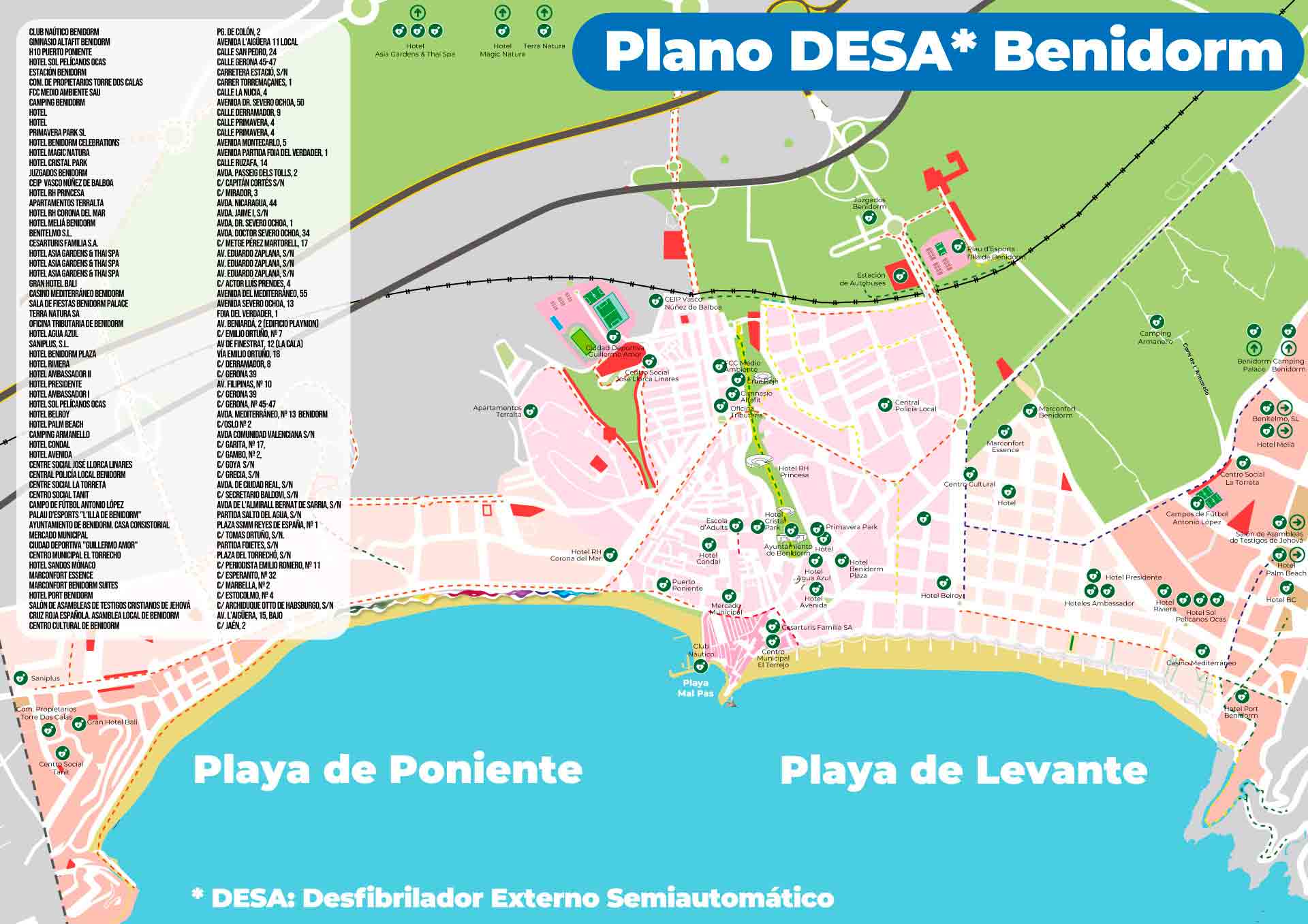 Benidorm prepara un Mapa de lugares cardioprotegidos Benidorm prepara un Mapa de lugares cardioprotegidos