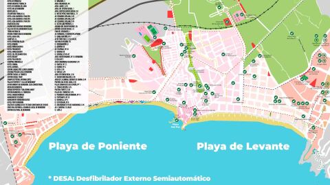 Mapa cardioprotegido Benidorm