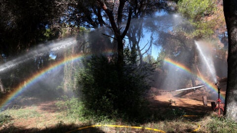 Imagen de los caños de agua instalados