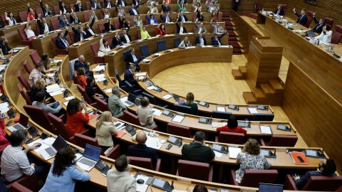 l pleno de Les Corts Valencianes, en una jornada de debate. 