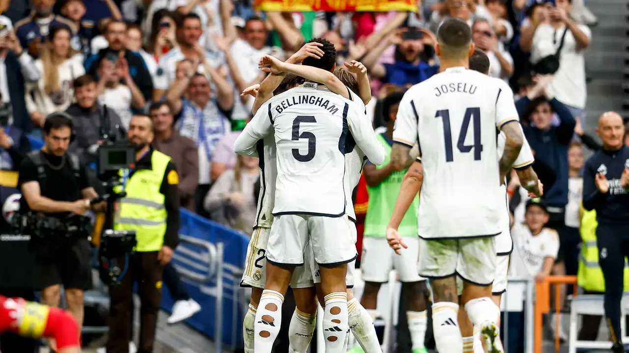 ude Bellingham del Real Madrid celebrado un gol ude Bellingham del Real Madrid celebrado un gol