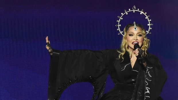 Imagen de Madonna durante un momento de su histórico concierto en Río de Janeiro