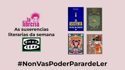 As suxerencias literarias de La Libreria CyC do 8 de maio de 2024 La asistenta, lluvia, malvarina y detective Conán sugerencias de La Librería CyC