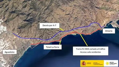 Afectaciones al tráfico en la N-340A por simulacro en el túnel de La Parra ONDA CERO AMERIA