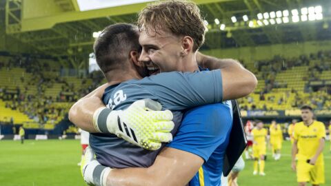 Jorgensen celebra una victoria del Villarreal 