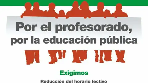 El profesorado de la Comunidad de Madrid va hoy a la huelga Cartel de las movilizaciones del profesorado de la Comunidad de Madrid