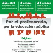 El profesorado de la Comunidad de Madrid va hoy a la huelga