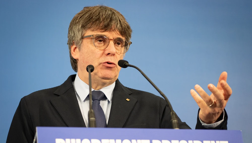 Carles Puigdemont, que se presenta alas elecciones autonómicas catalanas de 2024 con Junts+ Puigdemont per Catalunya, en un mitin en Argelès-sur-Mer (Francia) Carles Puigdemont, que se presenta alas elecciones autonómicas catalanas de 2024 con Junts+ Puigdemont per Catalunya, en un mitin en Argelès-sur-Mer (Francia)