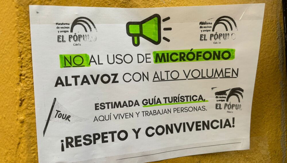 Uno de los carteles que hay en el barrio de El Pópulo