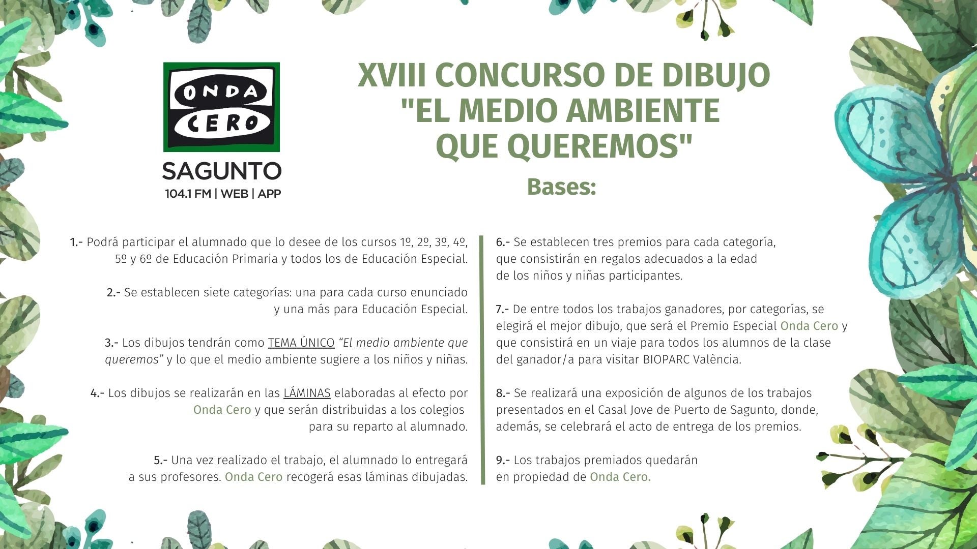 XVIII Concurso de Dibujo 'El medio ambiente que queremos' XVIII Concurso de Dibujo 'El medio ambiente que queremos'