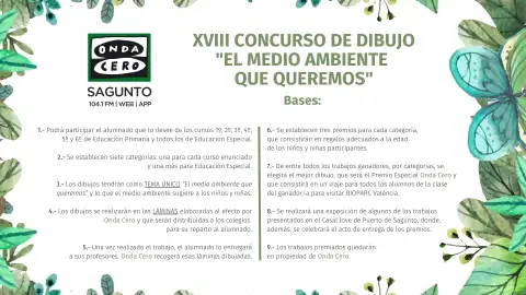 Bases de participación del XVIII Concurso de Dibujo 'El medio ambiente que queremos' Bases de participación del XVIII Concurso de Dibujo 'El medio ambiente que queremos'