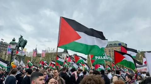 Imagen de la última concentración realizada en la ciudad sueca de Malmö en contra de la participación de Israel en Eurovisión Imagen de la última concentración realizada en la ciudad sueca de Malmö en contra de la participación de Israel en Eurovisión