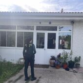 Casa afectada por el incendio en una finca de Casarrubios del Monte