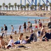 Playa de la Malagueta, en Málaga 