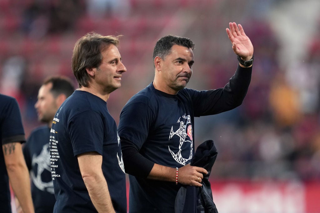 Michel: "La gente que ha estado en las buenas y en las malas no podía perderse la Champions en Montilivi" Michel: "La gente que ha estado en las buenas y en las malas no podía perderse la Champions en Montilivi"