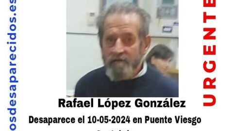 Rafael López, hombre desaparecido en Puente Viesgo