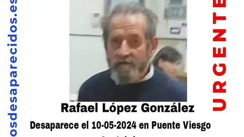Rafael López, hombre desaparecido en Puente Viesgo Rafael López, hombre desaparecido en Puente Viesgo