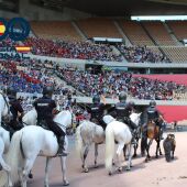 Más de 10.000 escolares sevillanos asisten a la exhibición policial en el Estadio de la Cartuja