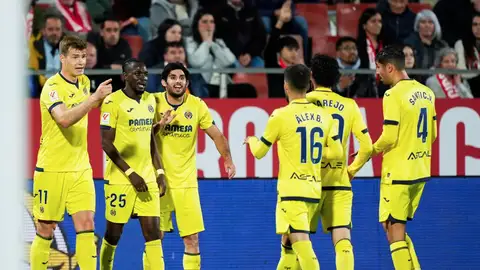 Traoré celebra su gol en Montilivi Traoré celebra su gol en Montilivi