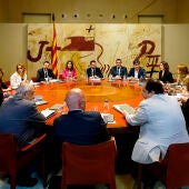 Imagen del pasado 14 de mayo de la reunión semanal del gobierno catalán.