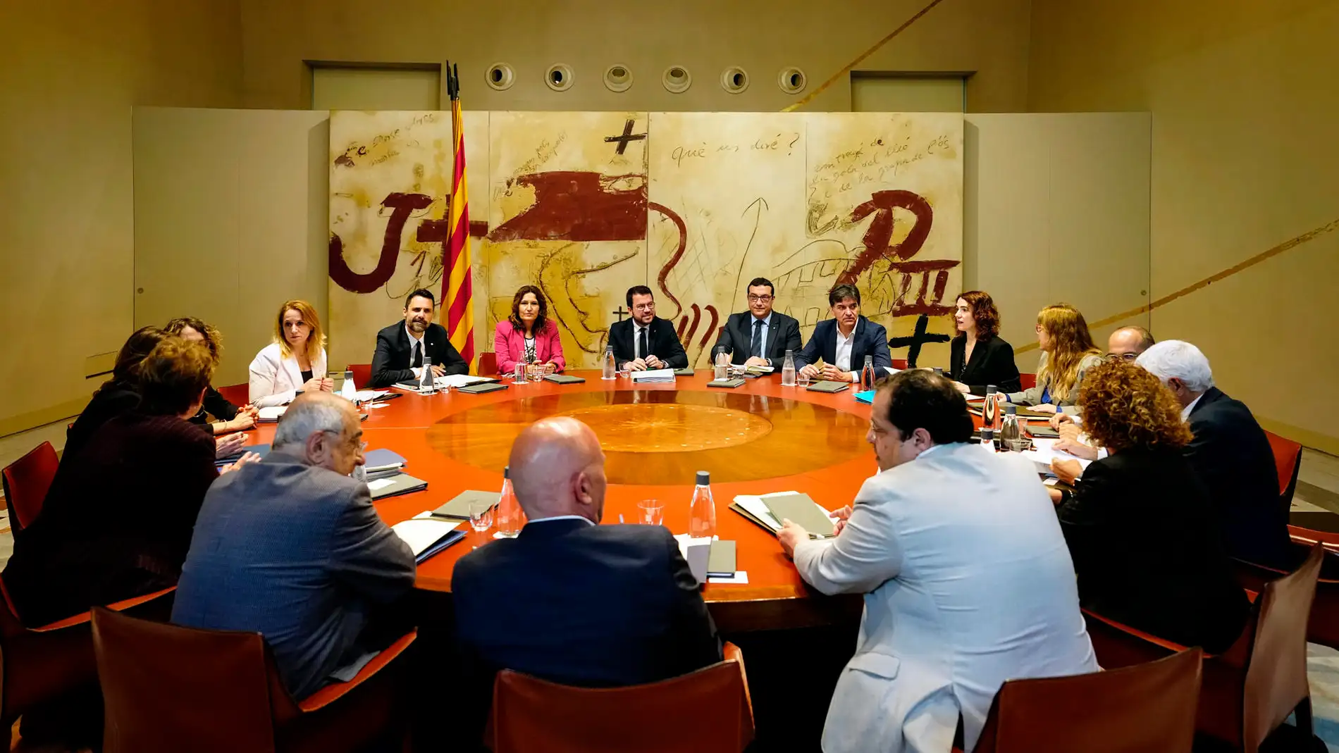 Imagen del pasado 14 de mayo de la reunión semanal del gobierno catalán. Imagen del pasado 14 de mayo de la reunión semanal del gobierno catalán.