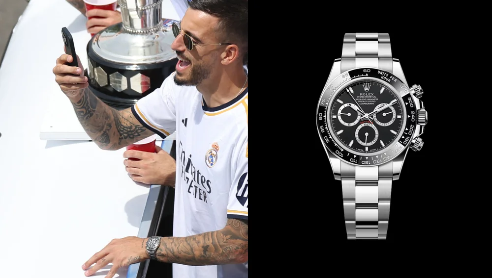 Joselu con un Rolex Daytona de acero Joselu con un Rolex Daytona de acero