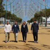 Los responsables municipales de Chiclana en el recinto ferial Los responsables municipales de Chiclana en el recinto ferial