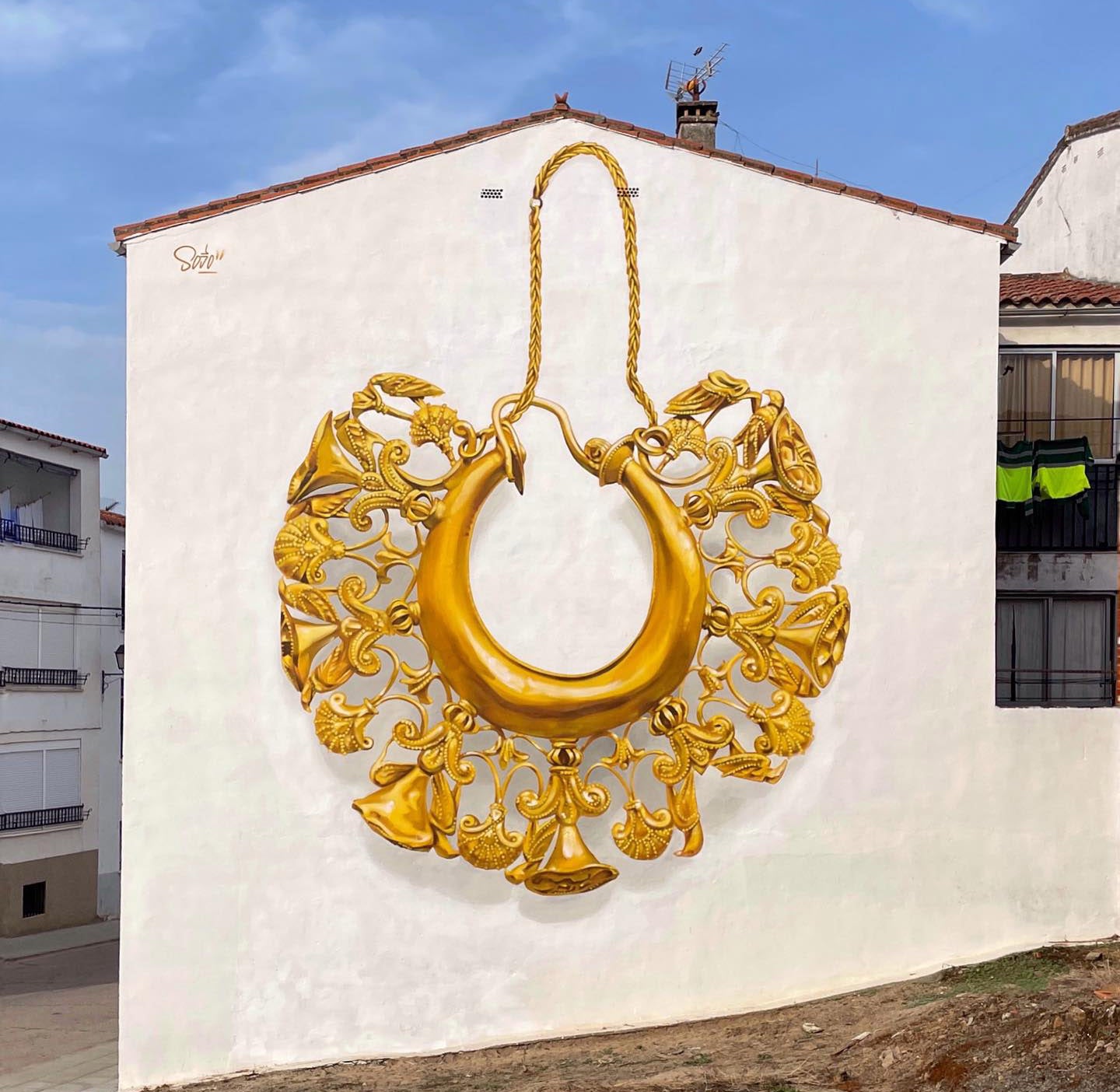 Un mural del artista extremeño Sojo, en Aliseda, elegido el mejor del mundo del mes de abril Un mural del artista extremeño Sojo, en Aliseda, elegido el mejor del mundo del mes de abril