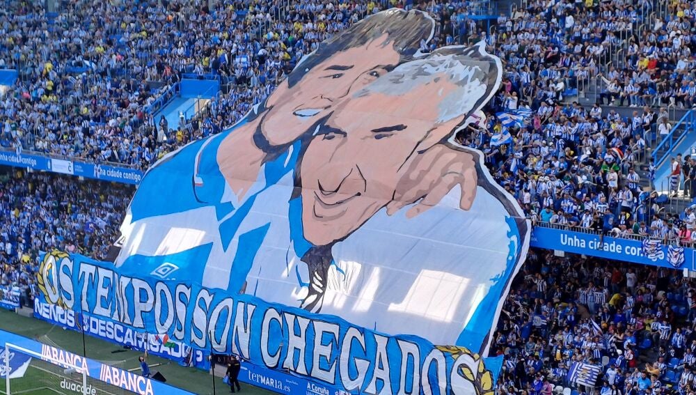 Homenaje a Arsenio Iglesias y a Bebeto en Riazor