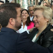 Marta Molina i Pere Aragonès, a les portes de la Ciutat de la Justícia Marta Molina i Pere Aragonès, a les portes de la Ciutat de la Justícia